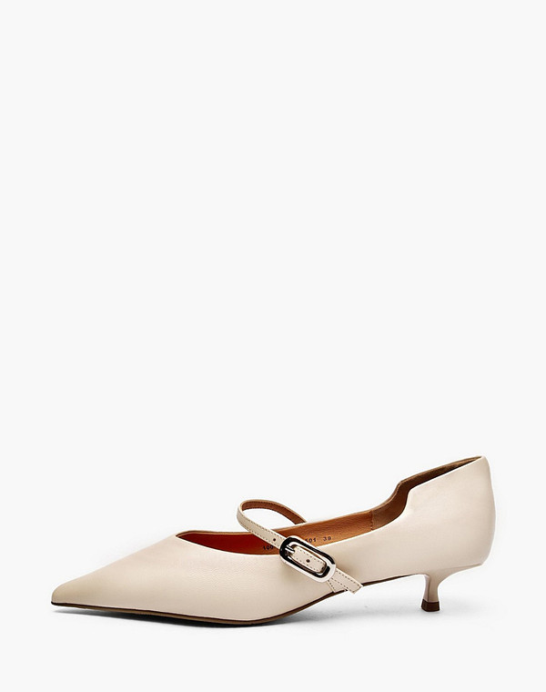 100-514612-0501 Туфли женские нат.кожа/нат.кожа молочн, Mascotte