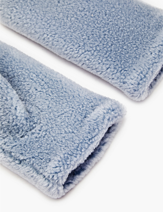 Серо-голубые шерстяные женские варежки MASCOTTE 717-3212-510 | ракурс 4 Серо-голубые шерстяные женские варежки MASCOTTE 717-3212-510 | ракурс 4