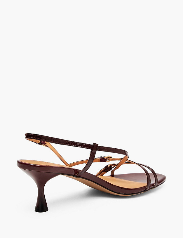 Бордовые женские босоножки MASCOTTE 126-612611-0705 | ракурс 4