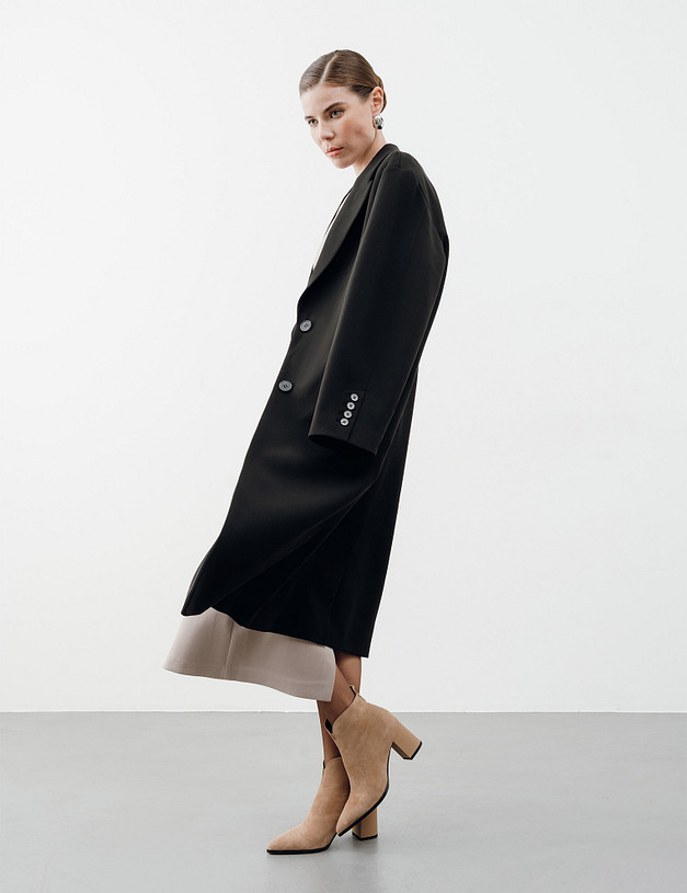 Бежевые женские ботильоны на устойчивом каблуке MASCOTTE 126-410121-3671M | ракурс 1