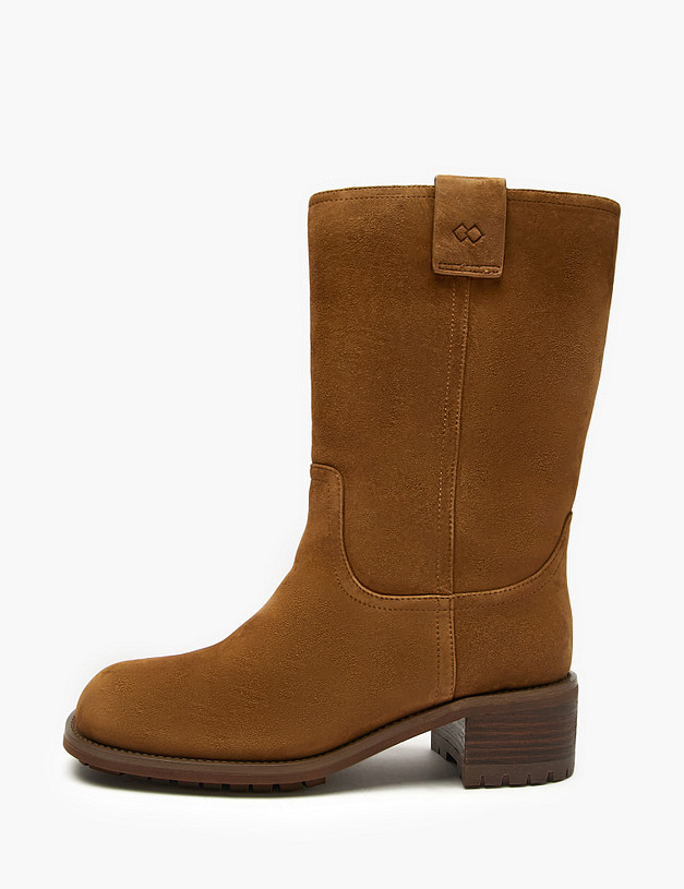 Коричневые женские зимние полусапоги MASCOTTE 175-5280532-3666M | ракурс 1