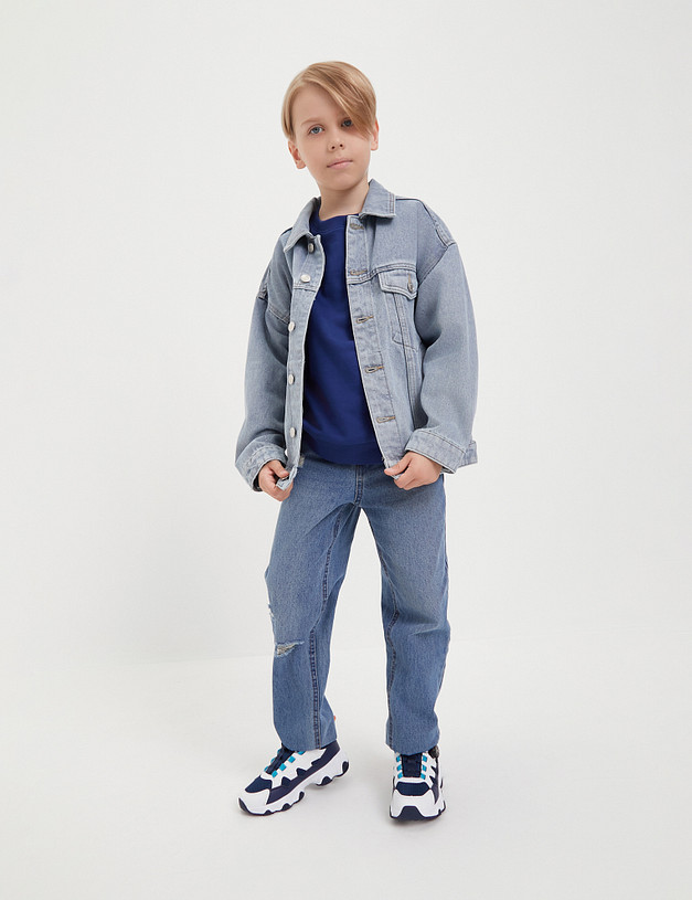 Синие детские кроссовки MASCOTTE 192-410321-0203 | ракурс 2