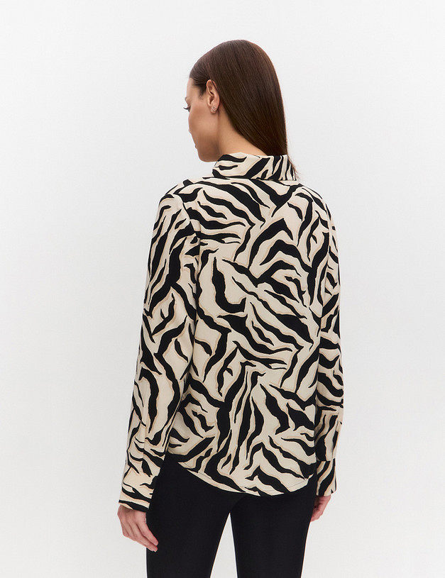 Бежевая женская блузка MASCOTTE 790-5202-2408 | ракурс 5