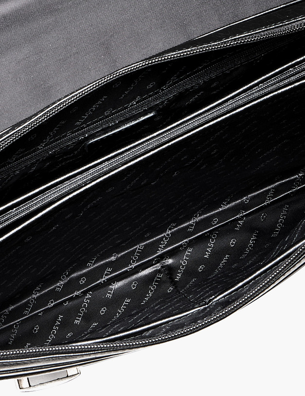 Черный мужской портфель MASCOTTE 622-6118-102 | ракурс 3