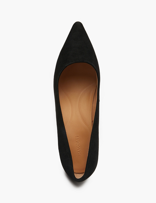Черные велюровые женские туфли MASCOTTE 94-5164611-3605M | ракурс 4