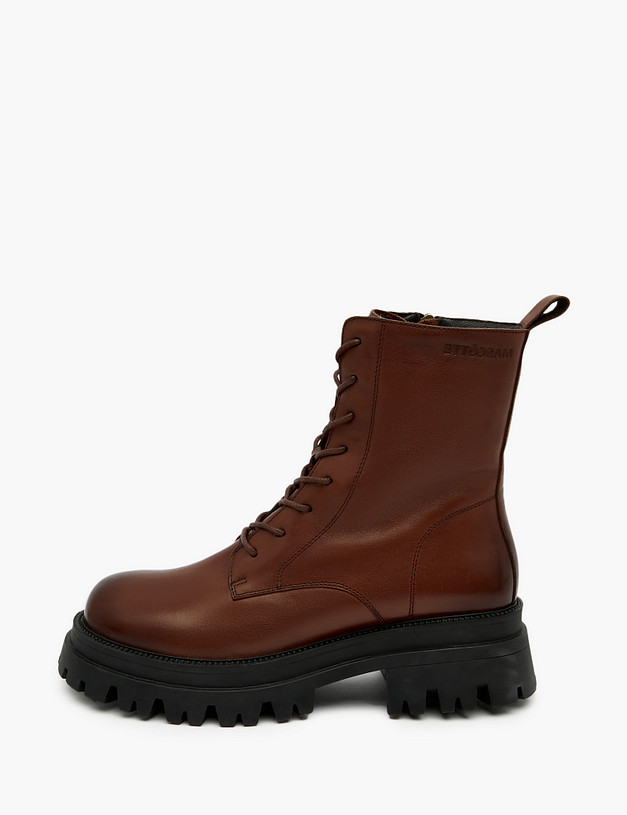 Коричневые женские зимние ботинки MASCOTTE 58-322031-0109 | ракурс 1