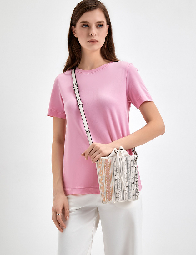 Розовая женская футболка MASCOTTE 790-3114-2606 | ракурс 3