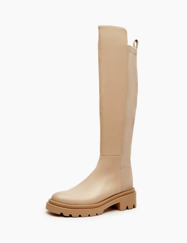 Бежевые женские сапоги MASCOTTE 233-3202221-4154M | ракурс 3