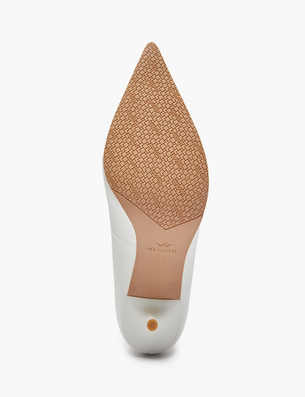 Белые женские туфли на шпильке MASCOTTE 172-5162512-3569M | ракурс 5