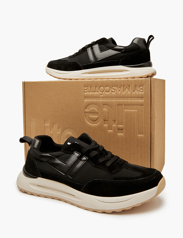 Черные мужские кроссовки MASCOTTE 128-416021-0202 | ракурс 6