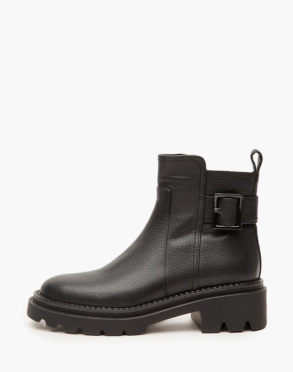 233-3202235-8116M Ботинки женские нат.кожа/мех-нат.кожа черн, Mascotte