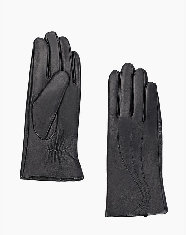 709-1216-102 Перчатки жен. нат.кожа/ворсин черн, Mascotte