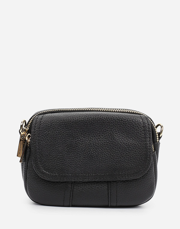 669-1209-102 Сумка женская нат.кожа/текстиль черн, S, Mascotte