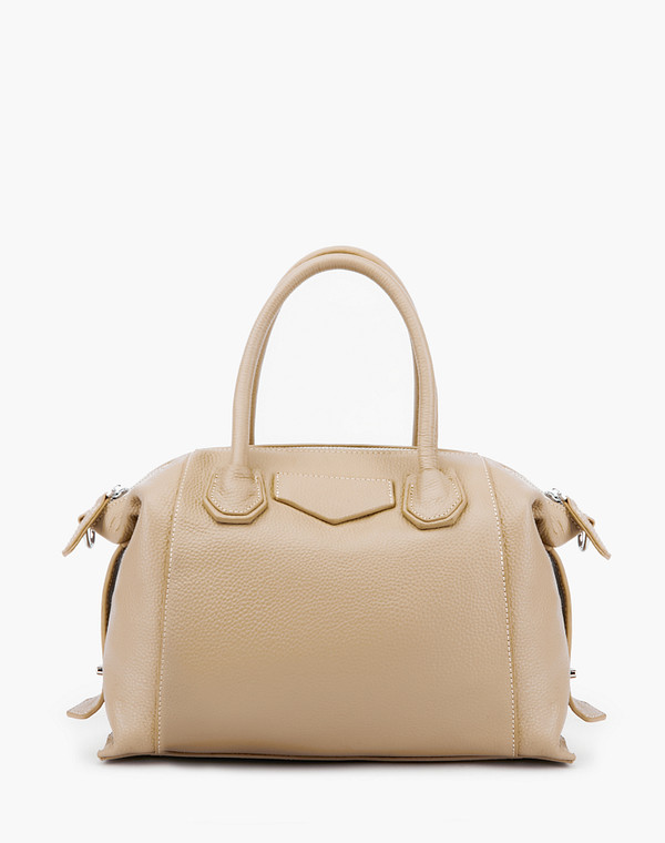 669-2103-108 Сумка женская нат.кожа/текстиль беж, M, Mascotte