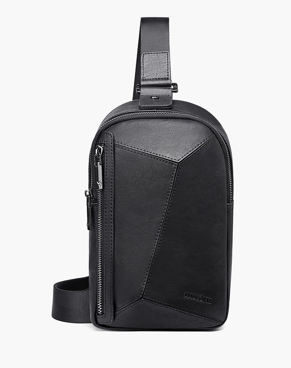 604-5121-102 Сумка мужская нат.кожа-и.кожа/текстиль черн, S, Mascotte