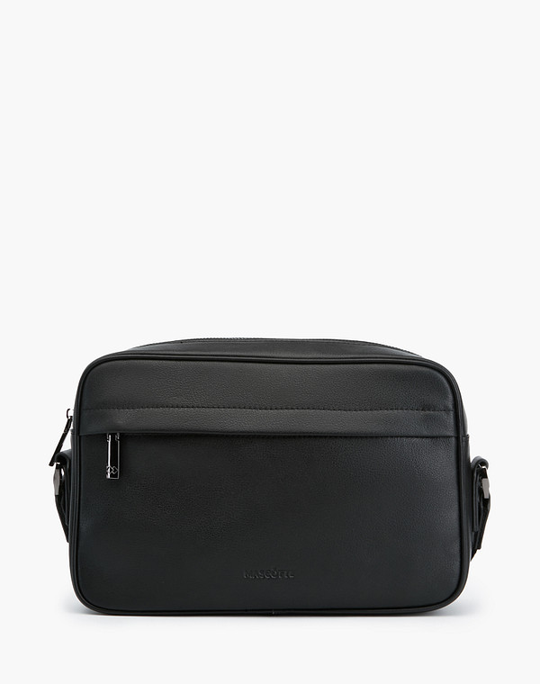 602-2121-102 Сумка мужская нат.кожа-и.кожа/текстиль черн, M, Mascotte