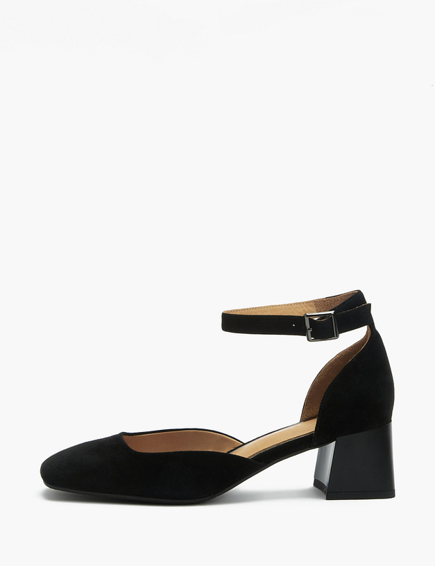 Черные босоножки на квадратном каблуке MASCOTTE 175-3182614-3605M | ракурс 2