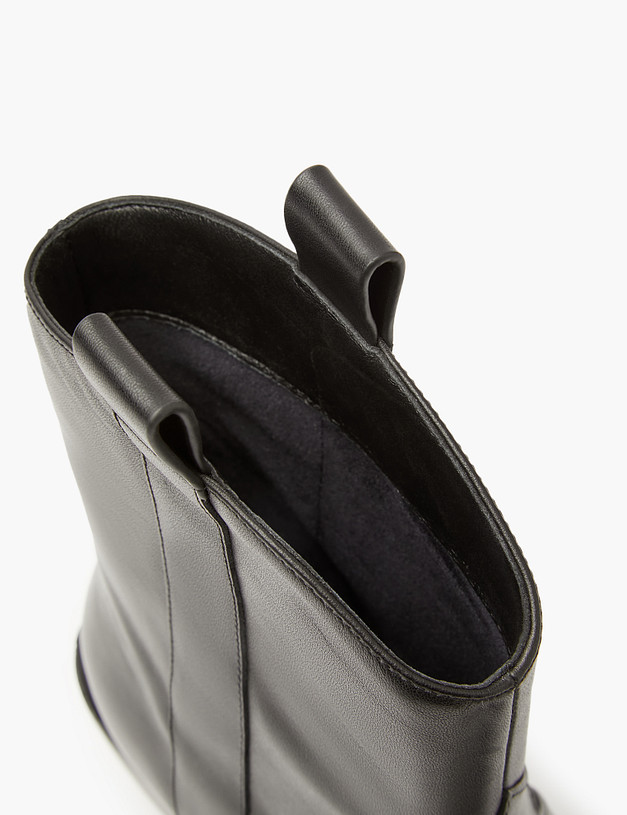 Черные кожаные женские казаки MASCOTTE 233-3205821-3100M | ракурс 6