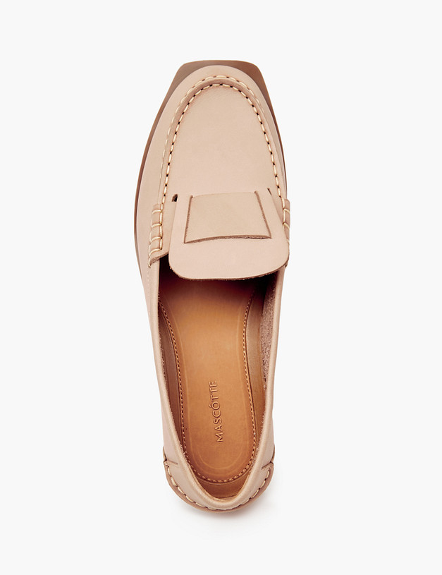 Бежевые женские лоферы из натуральной кожи MASCOTTE 22-4121091-0108 | ракурс 4 Бежевые женские лоферы из натуральной кожи MASCOTTE 22-4121091-0108 | ракурс 4
