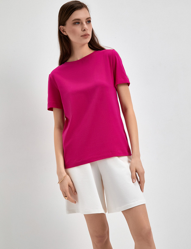 Женская футболка цвета фуксии MASCOTTE 790-3114-2684 | ракурс 2