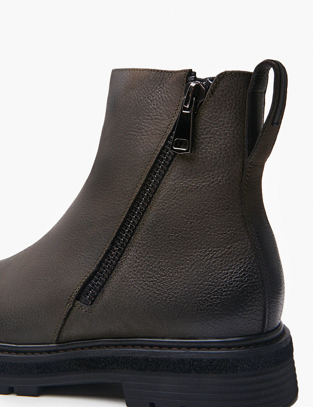 Мужские зимние ботинки цвета хаки MASCOTTE 175-423631-0304 | ракурс 7