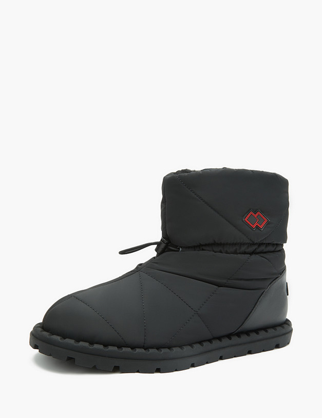 Черные мужские дутики с логотипом MASCOTTE 128-221751-0202 | ракурс 2