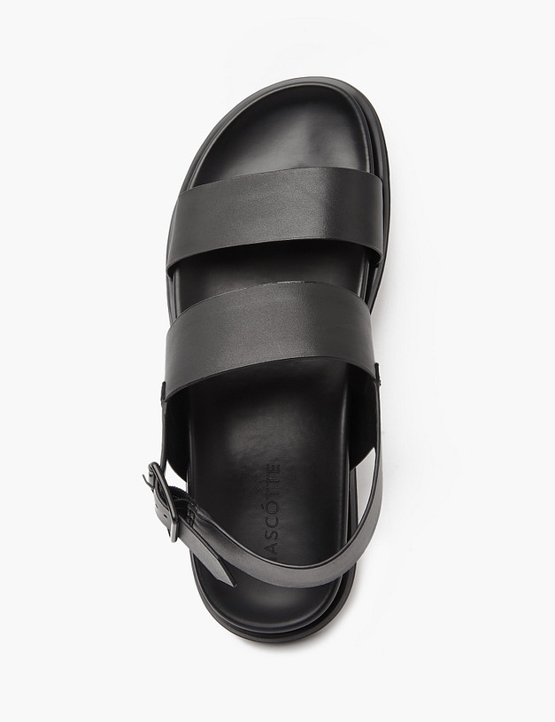 Черные кожаные мужские сандалии MASCOTTE 128-413061-0102 | ракурс 5