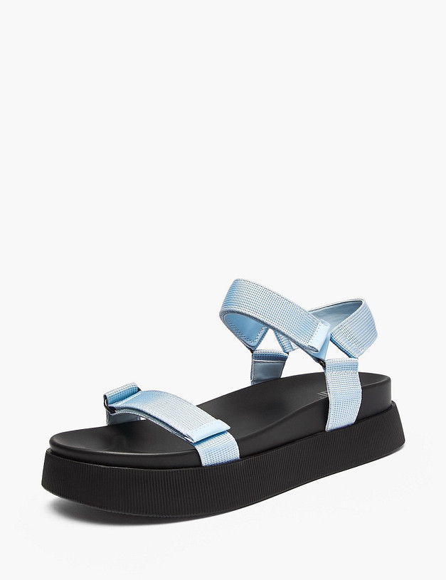 Голубые женские сандалии MASCOTTE 234-615221-0211 | ракурс 2