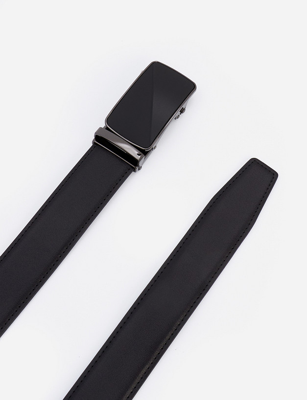 Черный мужской ремень MASCOTTE 727-1209-602 | ракурс 3