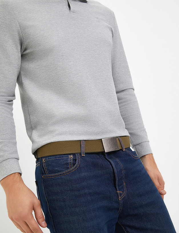 Оливковый текстильный ремень MASCOTTE 701-3215-204 | ракурс 2