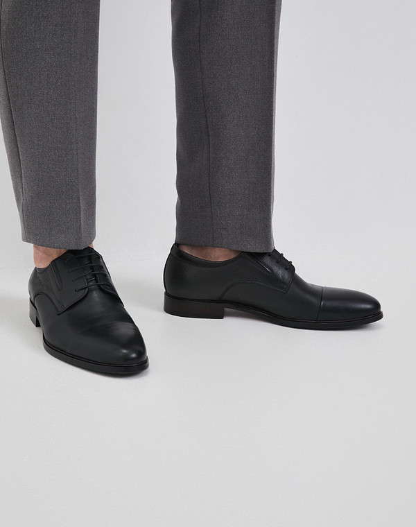 Черные кожаные мужские дерби 5990₽