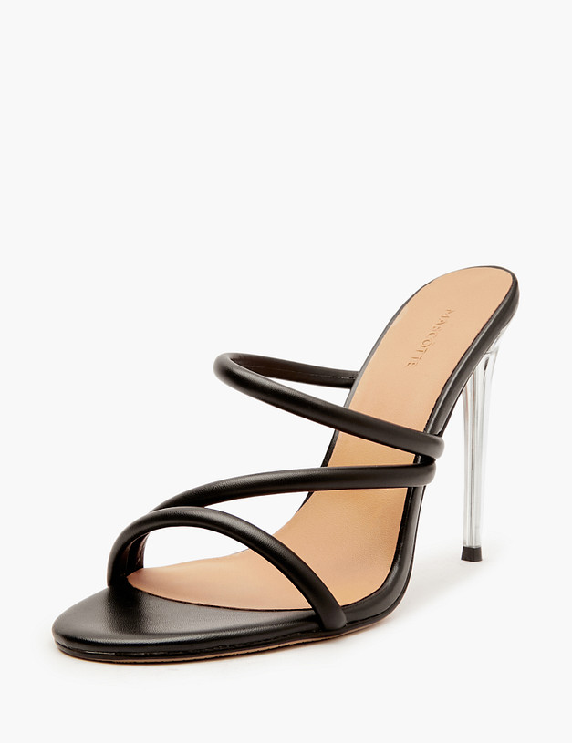 Черные женские мюли на шпильке MASCOTTE 126-413361-0602 | ракурс 4 Черные женские мюли на шпильке MASCOTTE 126-413361-0602 | ракурс 4