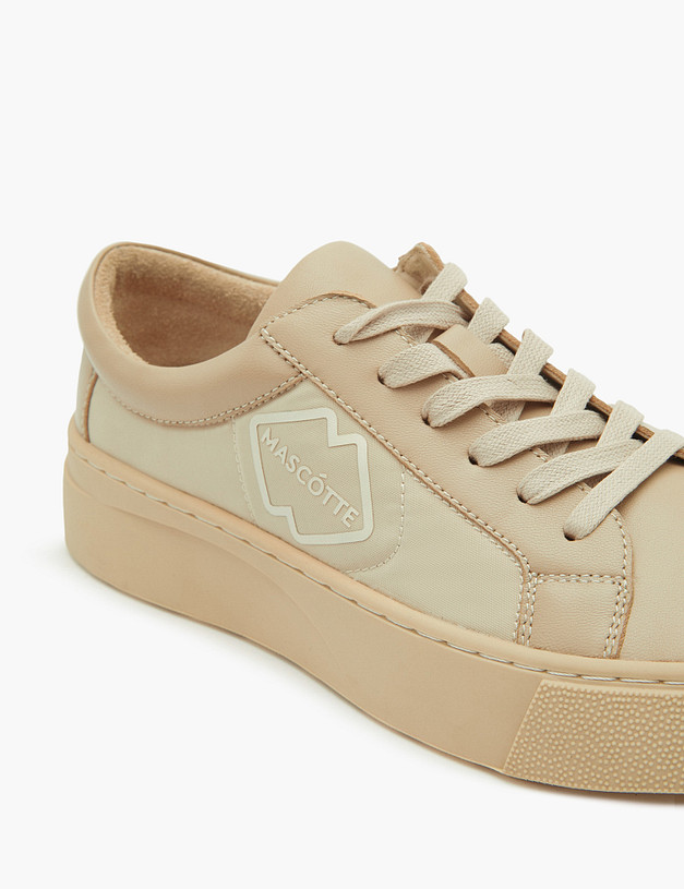Бежевые кожаные женские кеды MASCOTTE 58-2264818-0108 | ракурс 6