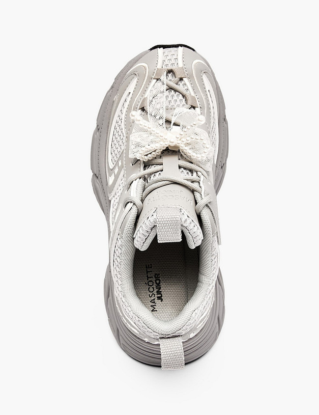 Серые кроссовки для девочек MASCOTTE 234-616621-0610 | ракурс 4