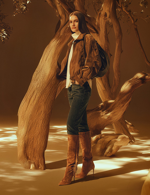 Коричневые женские сапоги MASCOTTE 100-221823-0609 | ракурс 2