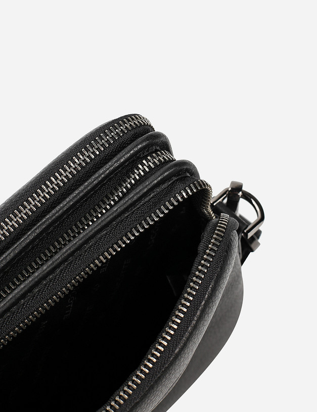 Черная кожаная мужская сумка MASCOTTE 622-1118-102 | ракурс 4