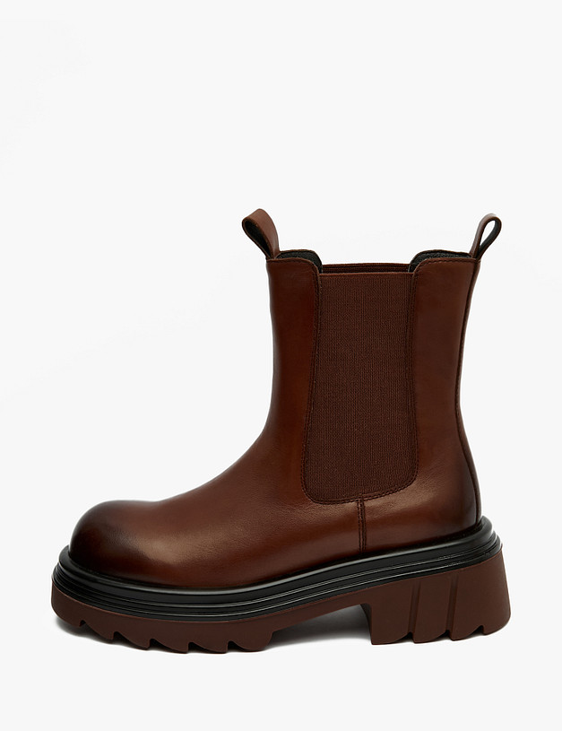 Коричневые женские челси на массивной подошве MASCOTTE 58-322122-0109 | ракурс 1