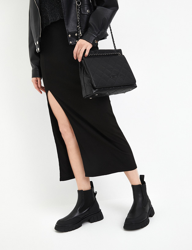 Черные женские челси MASCOTTE 233-321321-0102 | ракурс 1 Черные женские челси MASCOTTE 233-321321-0102 | ракурс 1