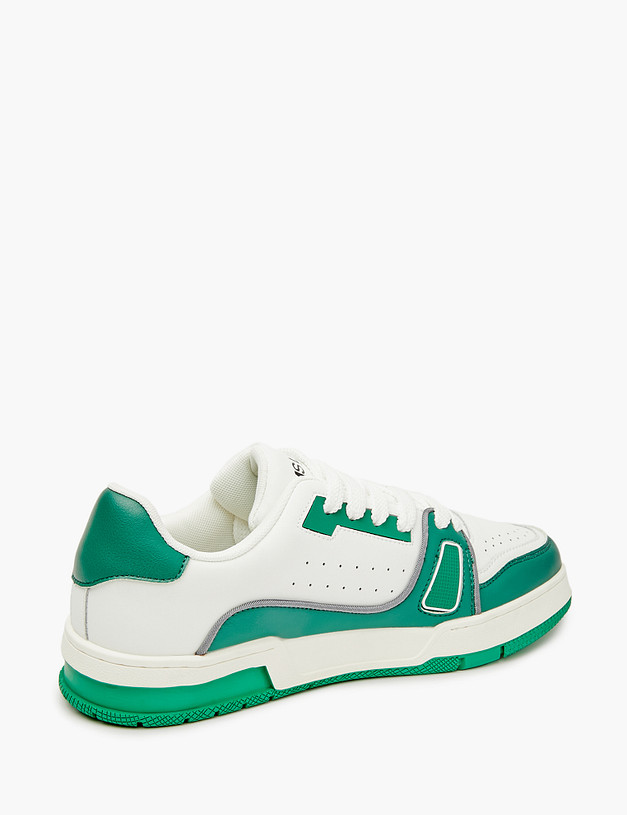 Бело-зеленые мужские кеды MASCOTTE 128-323621-0601/04 | ракурс 5