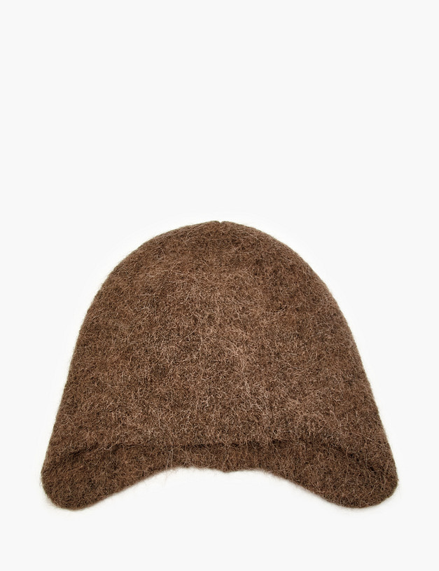 Коричневая женская шапка из шерсти альпаки MASCOTTE 998-5204-7509 | ракурс 2