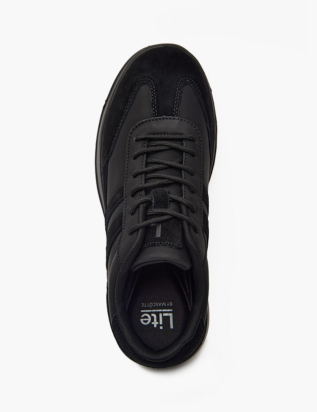 Черные женские кеды на платформе MASCOTTE 189-415921-0602 | ракурс 4 Черные женские кеды на платформе MASCOTTE 189-415921-0602 | ракурс 4