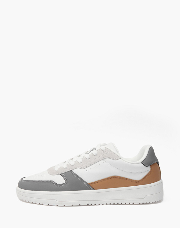 151-420223-0612 Полуботинки для активного отдыха мужские кож.спилок/текстиль бел-серый, Lite by Mascotte