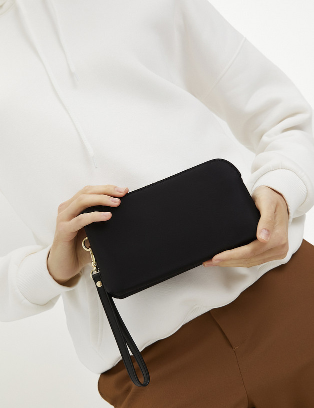 Черный текстильный женский кошелек MASCOTTE 602-3264-202 | ракурс 1