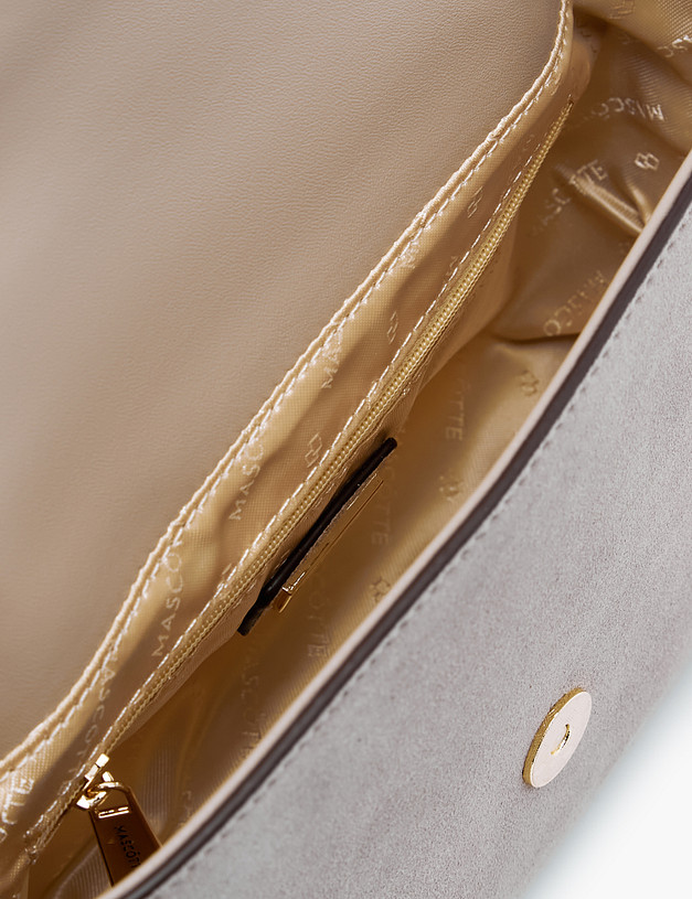 Бежевая женская сумка из велюра MASCOTTE 604-2232-0208 | ракурс 4