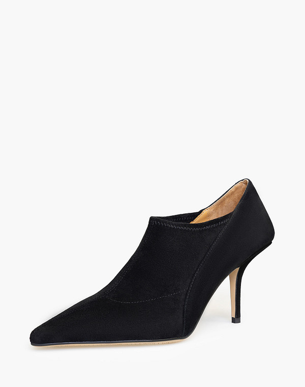 15-610111-0602 Ботинки женские велюр-текстиль/нат.кожа черн, Mascotte