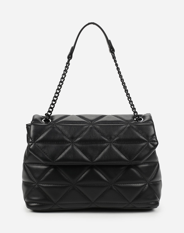 670-1109-602 Сумка женская и.кожа/текстиль черн, S, Mascotte