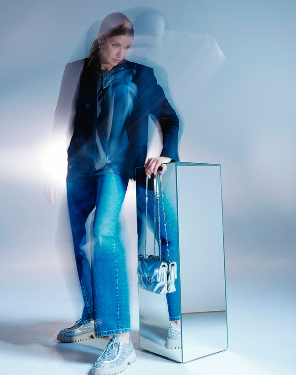 15-410611-0216 Полуботинки женские текстиль-нат.кожа/нат.кожа серебро, Mascotte