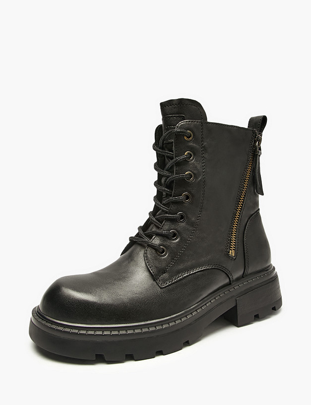 Черные женские зимние ботинки MASCOTTE 234-522031-0102 | ракурс 2