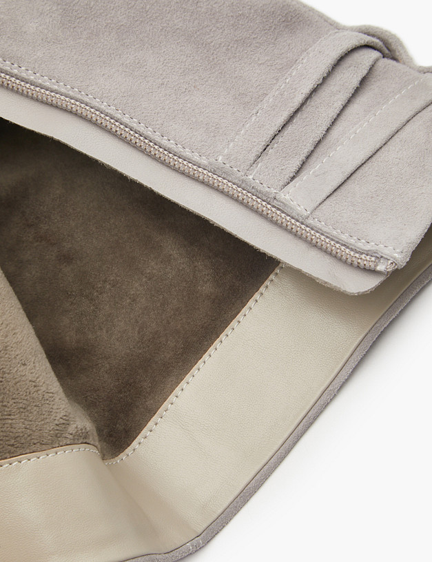 Серые женские ботильоны из велюра MASCOTTE 234-510621-0610 | ракурс 7