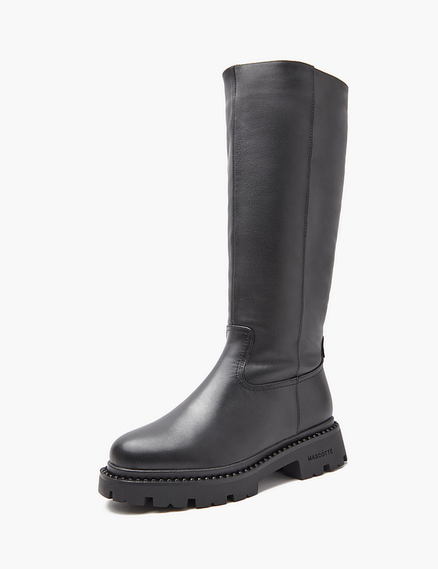 Черные женские зимние сапоги MASCOTTE 233-3201737-3100M | ракурс 3